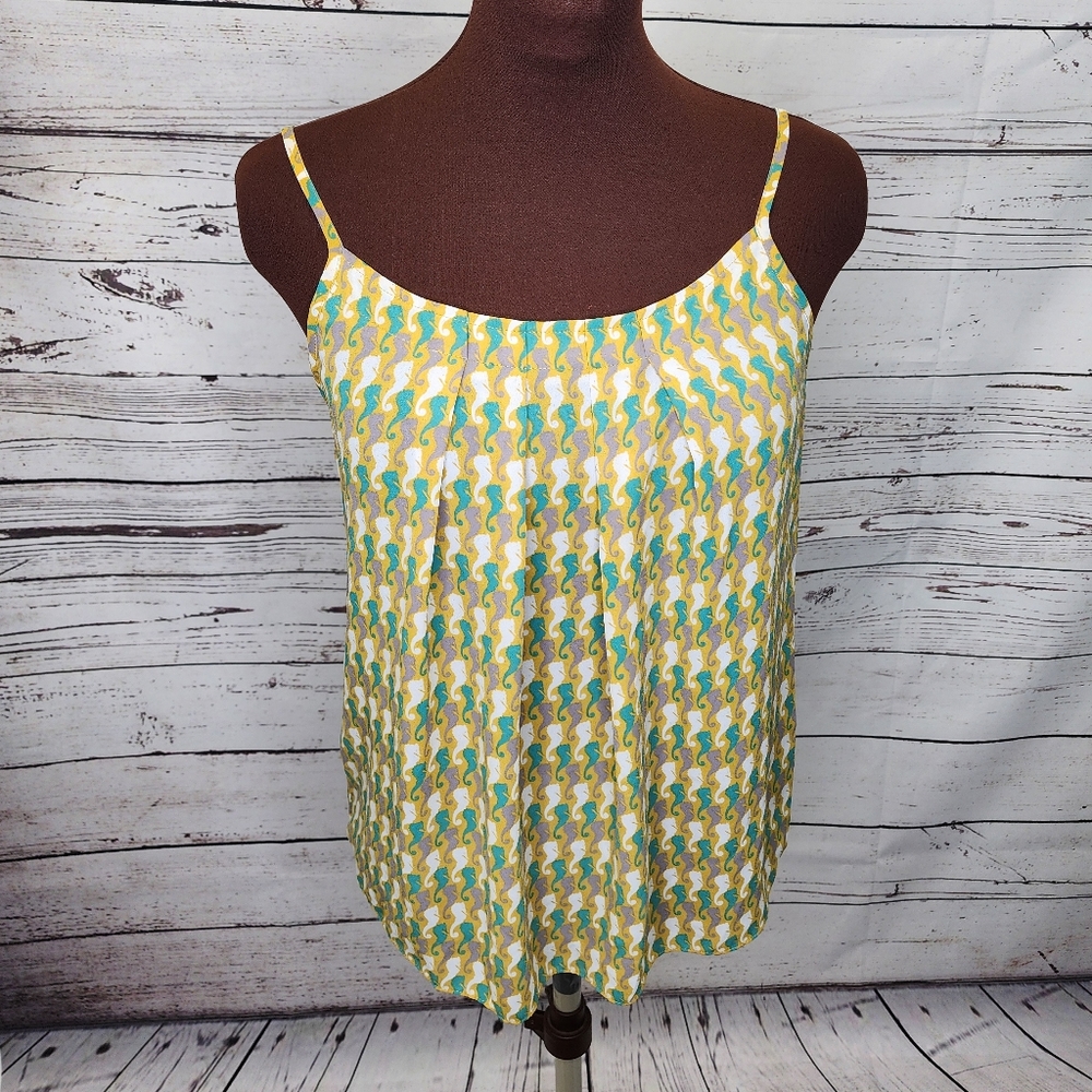 CAbi Seahorse Cami Sleeveless Blouse Size Small